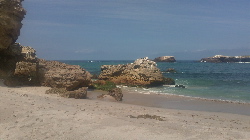 Beach scene from Mexico, island off Puerto Vallarta
